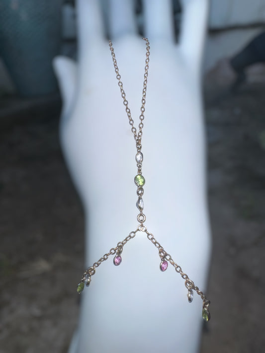 SELENE PINK MELON HAND CHAIN