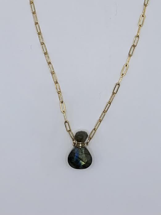 MAGIC POTION GEMSTONE BOTTLE NECKLACE