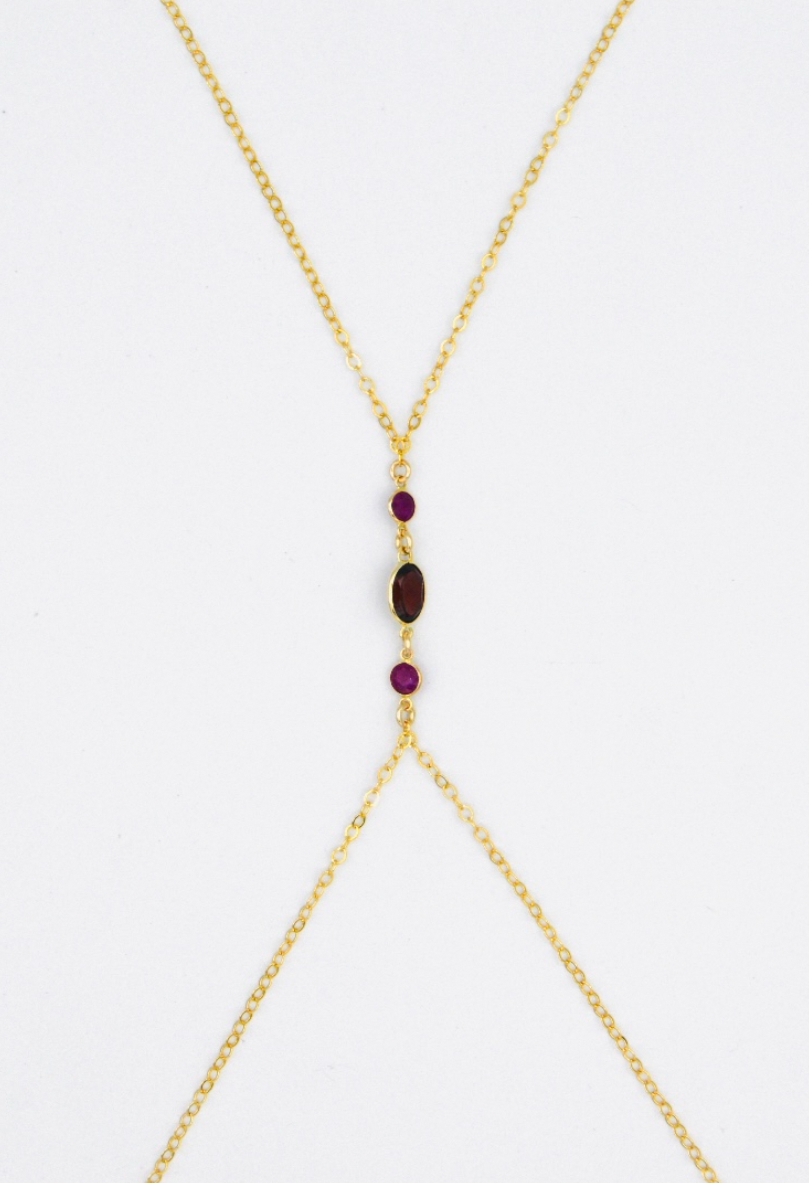 ANGEL RUBY + GARNET GEMSTONE BODY CHAIN