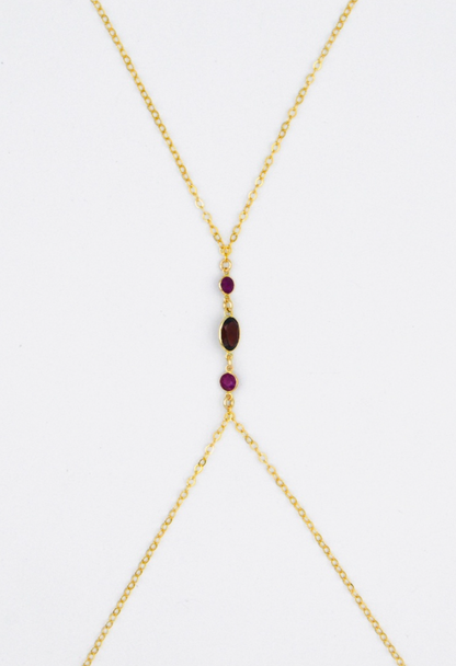 ANGEL RUBY + GARNET GEMSTONE BODY CHAIN